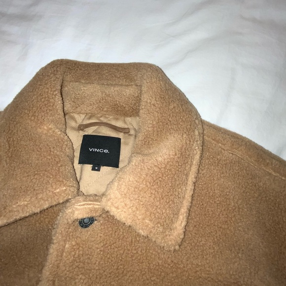 Vince Men's Tan Sherpa Jacket Medium - Picture 9 of 10